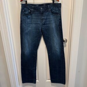 Mens AG Adriano Goldschmied The Protege Dark Straight Leg Jeans Size 36x34